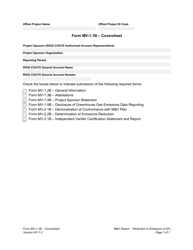 Document preview: Form MV-1.1B Coversheet - New York