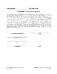 Document preview: Form MV-1.4B Project Sponsor Statement - New York