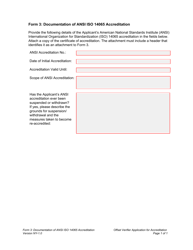 Form 3 Documentation of Ansi Iso 14065 Accreditation - New York