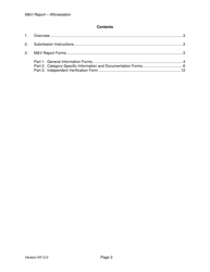 Instructions for Afforestation Offset Project Monitoring and Verification Report - New York, Page 2