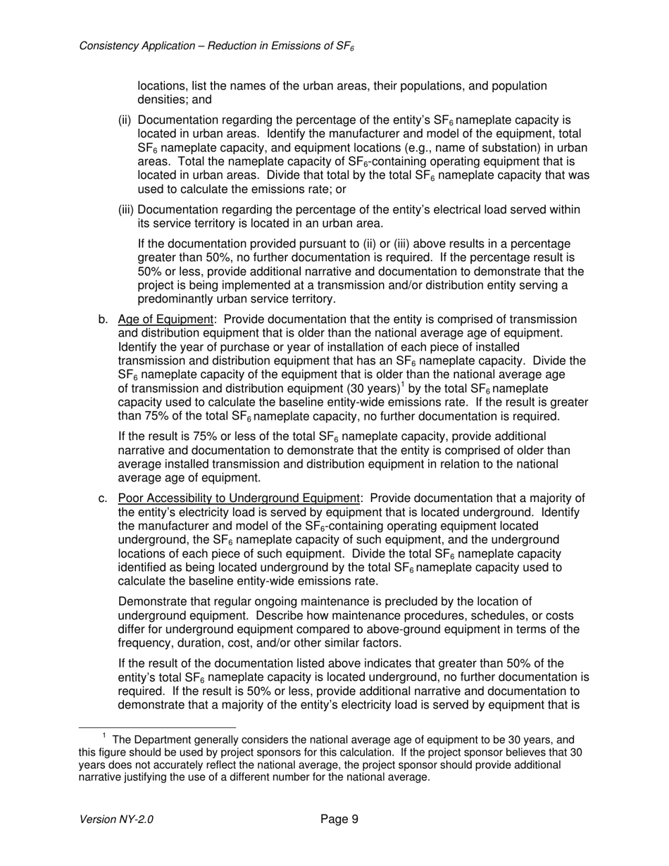 Instructions for Form CA-1.1B, CA-1.2B, CA-1.3B, CA-1.4B, CA-1.5B, CA-2.1B, CA-2.2B, CA-2.3B, CA-2.4B, CA-3.1B Offset Project Consistency Application - New York, Page 9