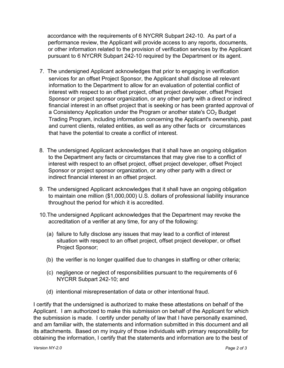 Form 7 Attestations - New York, Page 2