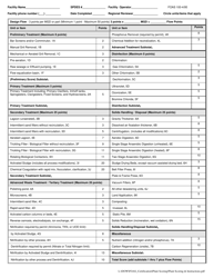Wwtp Facility Score Sheet Form - New York
