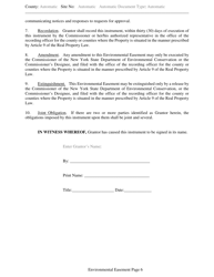 Environmental Easement Template - New York, Page 6