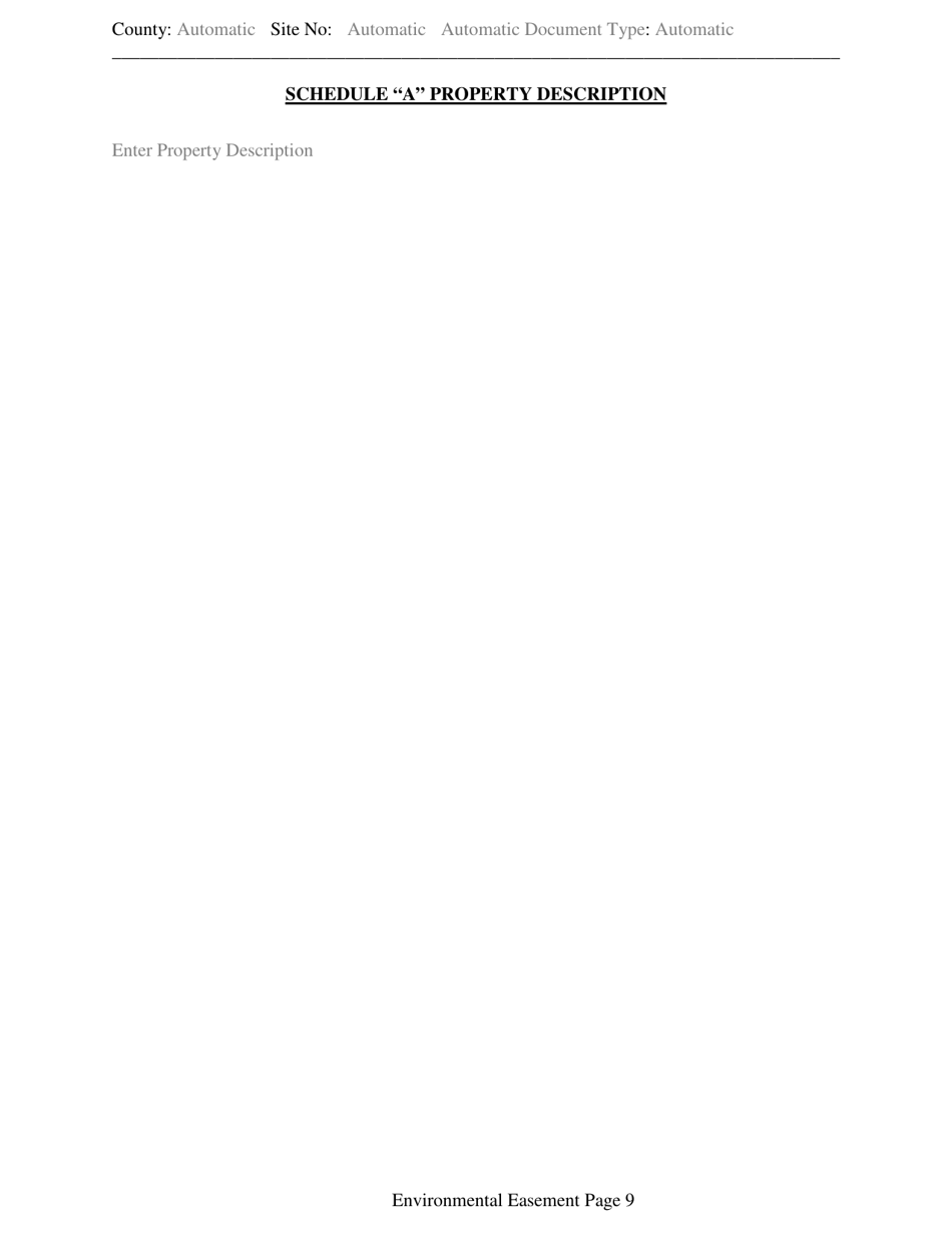 Environmental Easement Template - New York, Page 9