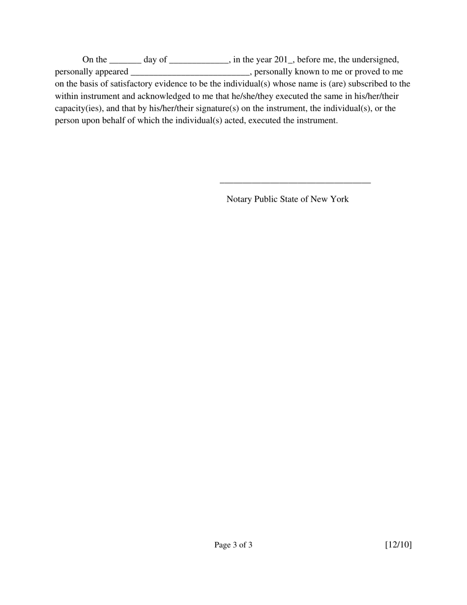 New York Deed Restriction Template No Engineering Controls Fill Out