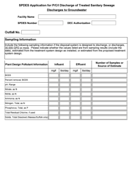 Spdes Application Form: Private, Commercial &amp; Institutional (P/C/I) Discharge of Treated Sanitary Sewage - New York, Page 3