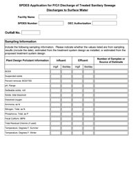 Spdes Application Form: Private, Commercial &amp; Institutional (P/C/I) Discharge of Treated Sanitary Sewage - New York, Page 5