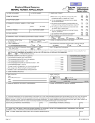 Document preview: Form 85-19-2 Mining Permit Application - New York