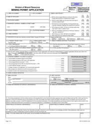 Form 85-19-2 Mining Permit Application - New York