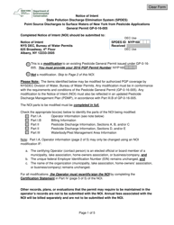 Document preview: Spdes Pesticide General Permit Noi - New York