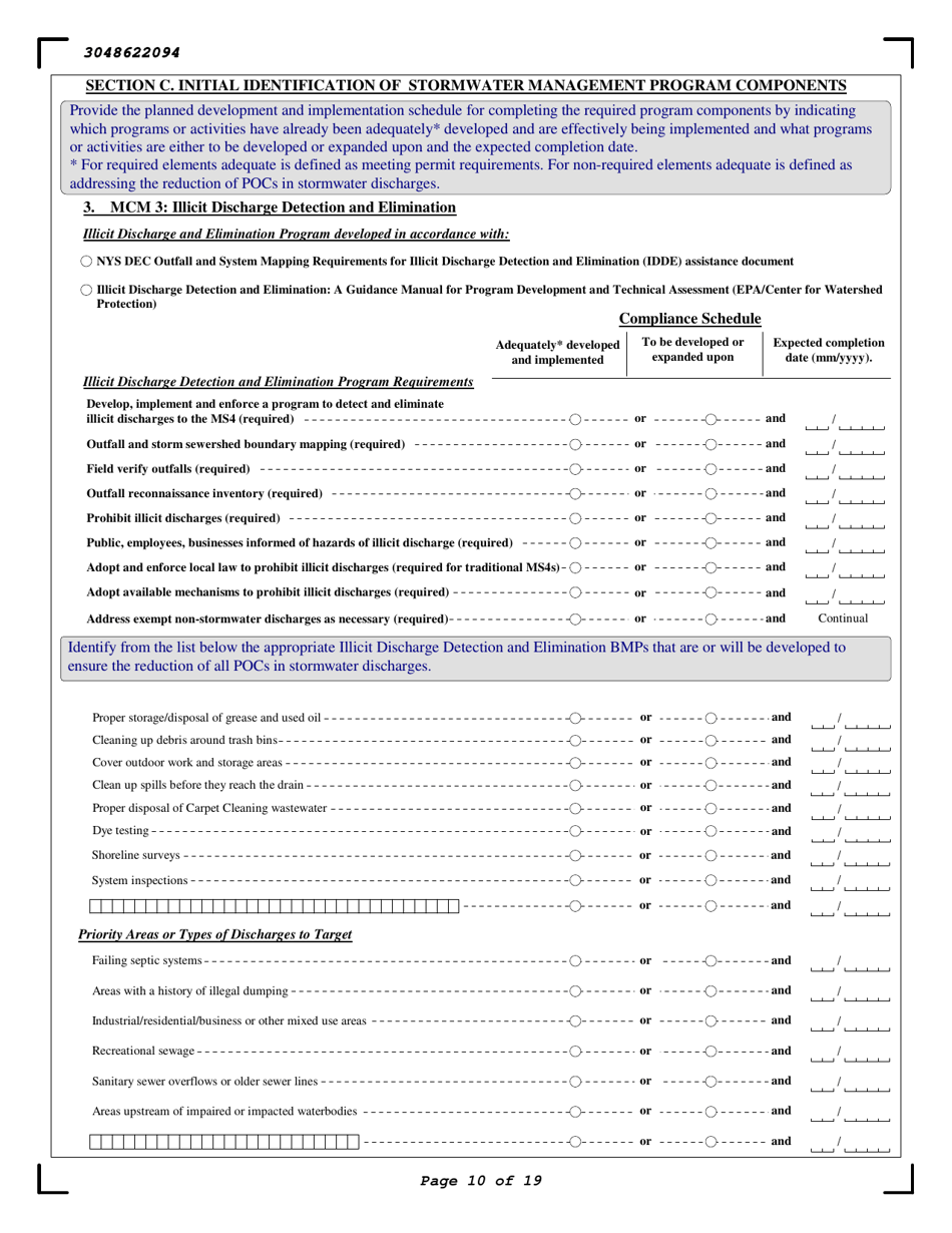 Stormwater Municipal Separate Storm Sewer Systems (Ms4s) General Permit Noi - New York, Page 10