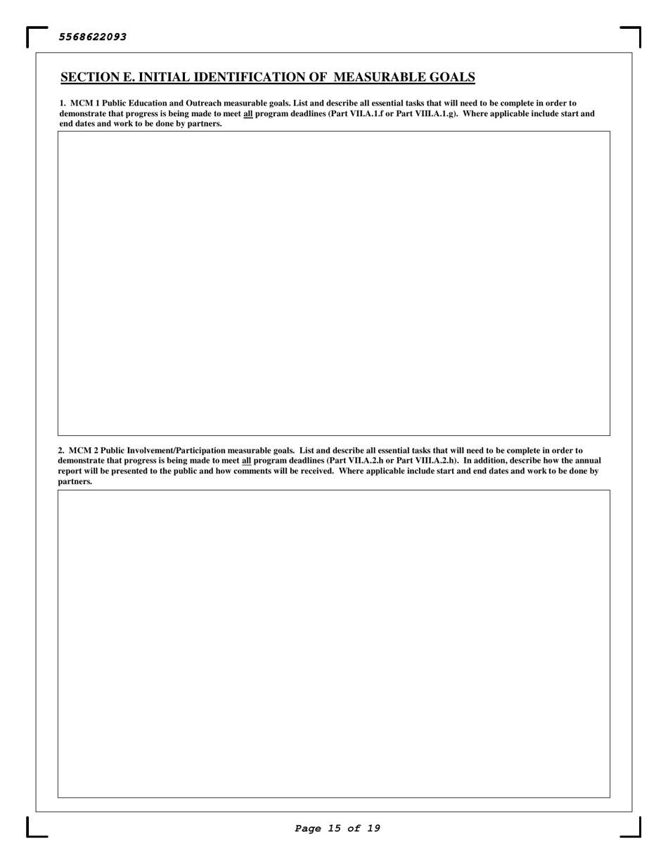 Stormwater Municipal Separate Storm Sewer Systems (Ms4s) General Permit Noi - New York, Page 15