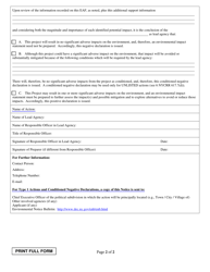 Part 3 Full Environmental Assessment Form - Evaluation of the Magnitude and Importance of Project Impacts and Determination of Significance - New York, Page 2