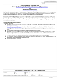 Document preview: Part 3 Full Environmental Assessment Form - Evaluation of the Magnitude and Importance of Project Impacts and Determination of Significance - New York
