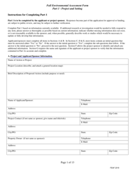Document preview: Full Environmental Assessment Form Part 1 - Project and Setting - New York, 2019