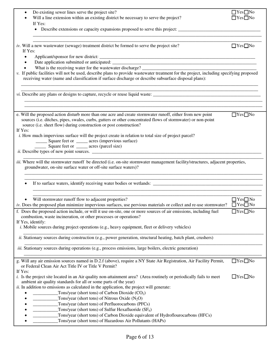 2019 New York Full Environmental Assessment Form Part 1 - Project and ...