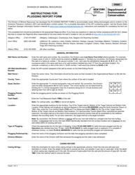 Instructions for Form 85-15-8 Plugging Report Form - New York