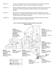 Instructions for Bluestone Exploration Authorization Application - New York, Page 2