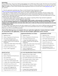 Pesticide Product Registration Application - New York, Page 2