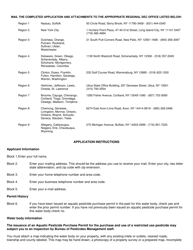 Aquatic Pesticide Purchase Permit Application - New York, Page 3
