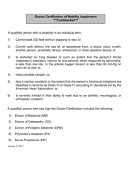 Doctor Certification of Mobility Impairment - New York, Page 2