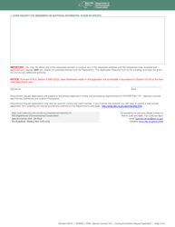 License Amendment Request Application - New York, Page 2