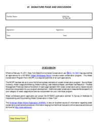 Water Conservation Program Form for Non-potable Water Withdrawals - New York, Page 6