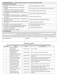 Transition Registration Application Form for a Solid Waste Management Facility - New York, Page 2