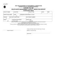 Form 47-21-1 Solid Waste Management Facility Inspection Report Recyclables Handling and Recovery Facility - New York, Page 2