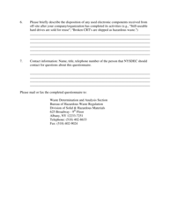 Used Electronic Equipment Questionnaire - New York, Page 2