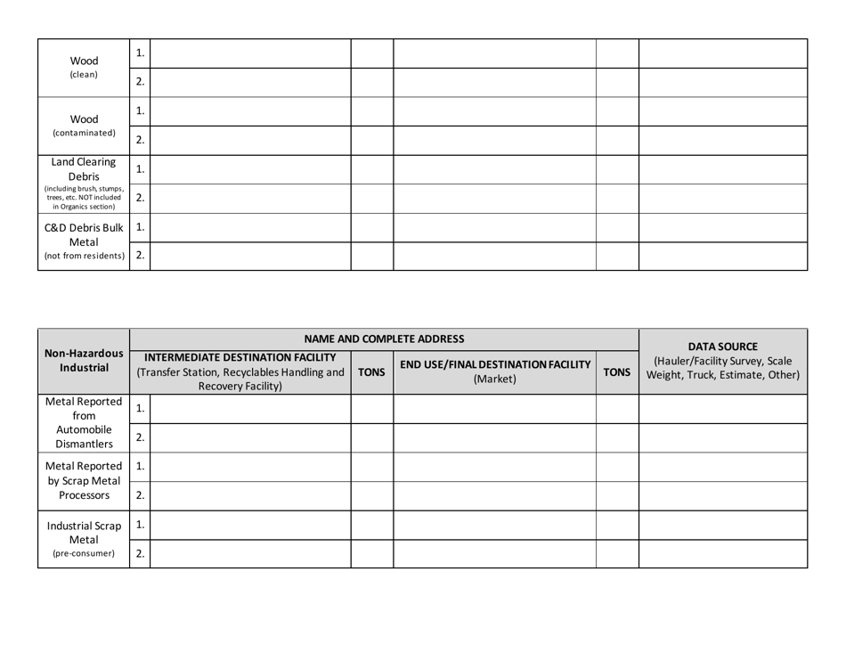 Annual Report Form - Planning Unit Recycling Report - New York, Page 11