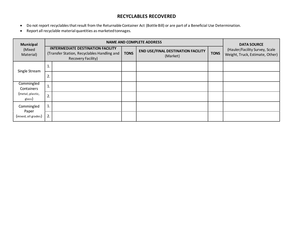 New York Annual Report Form Planning Unit Recycling Report Fill Out Sign Online And 3849