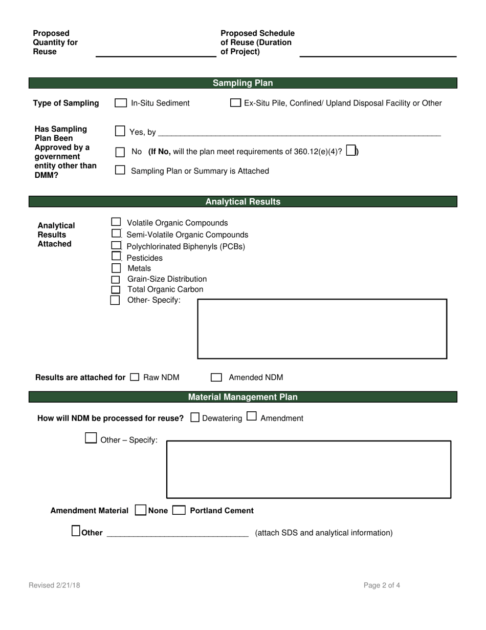 Beneficial Use Determination Petition - Navigational Dredged Material - New York, Page 2