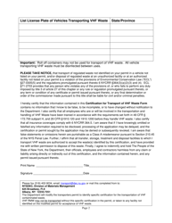 Certification for Transport of Viral Hemorrhagic Fever (Vhf) Waste - New York, Page 2