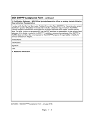 Ms4 Stormwater Pollution Prevention Plan (Swppp) Acceptance Form for Construction Activities Seeking Authorization Under Spdes General Permit - New York, Page 2