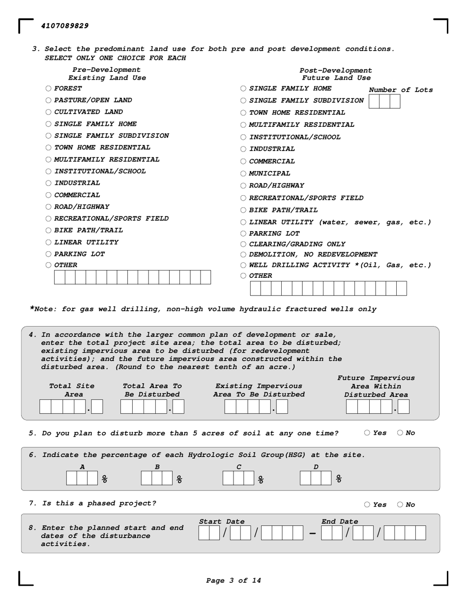 Notice of Intent for Stormwater Construction Activities - New York, Page 3