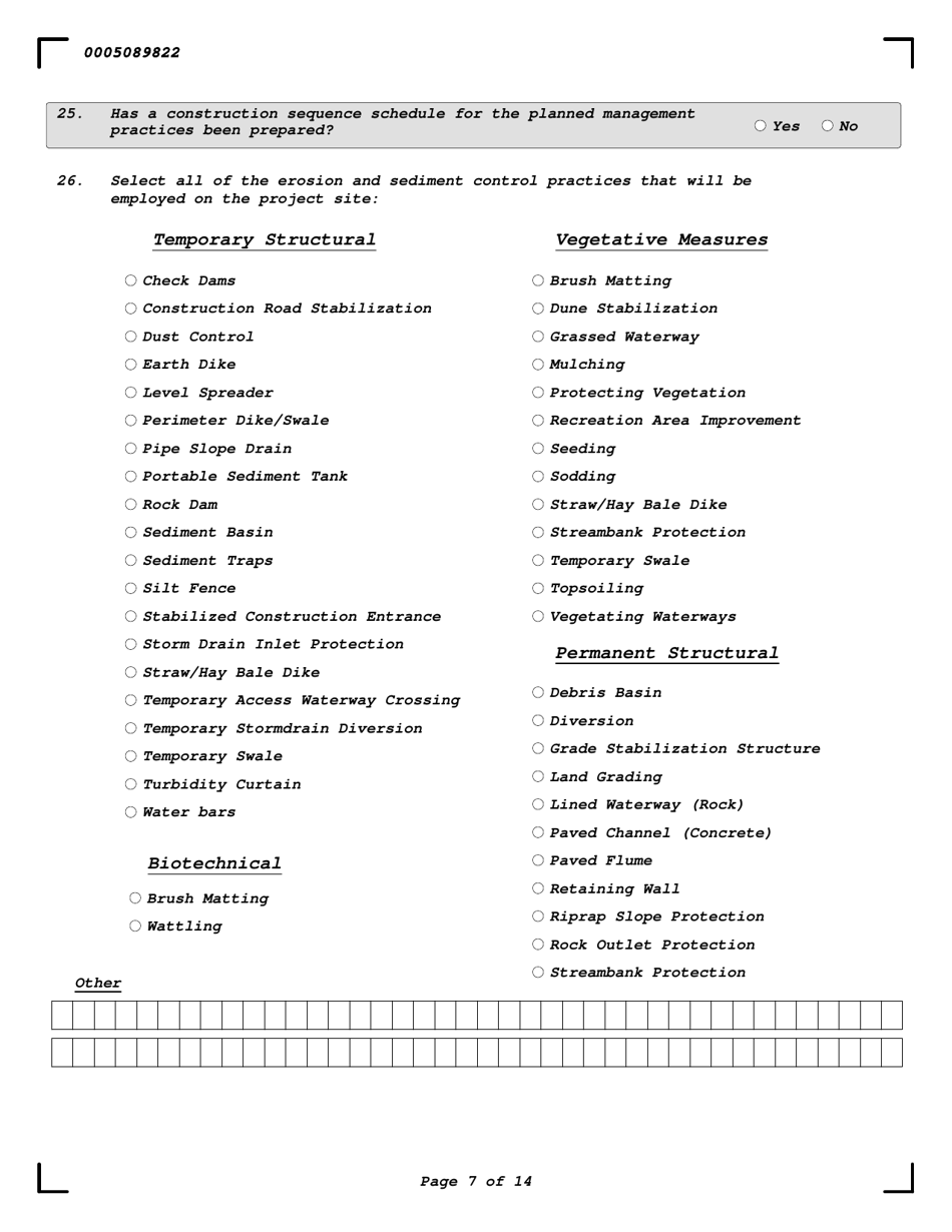 Notice of Intent for Stormwater Construction Activities - New York, Page 7