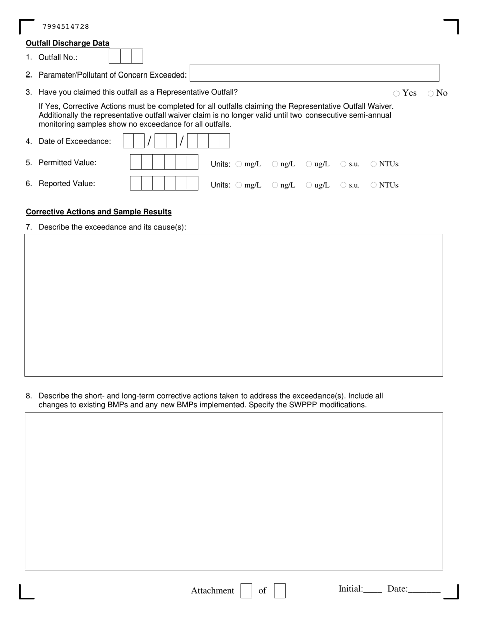 Msgp Corrective Action / Non-compliance Event Form - New York, Page 2