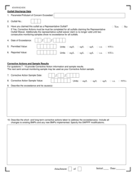 Corrective Action Form for Semi-annual Benchmark Monitoring Exceedances - New York, Page 2