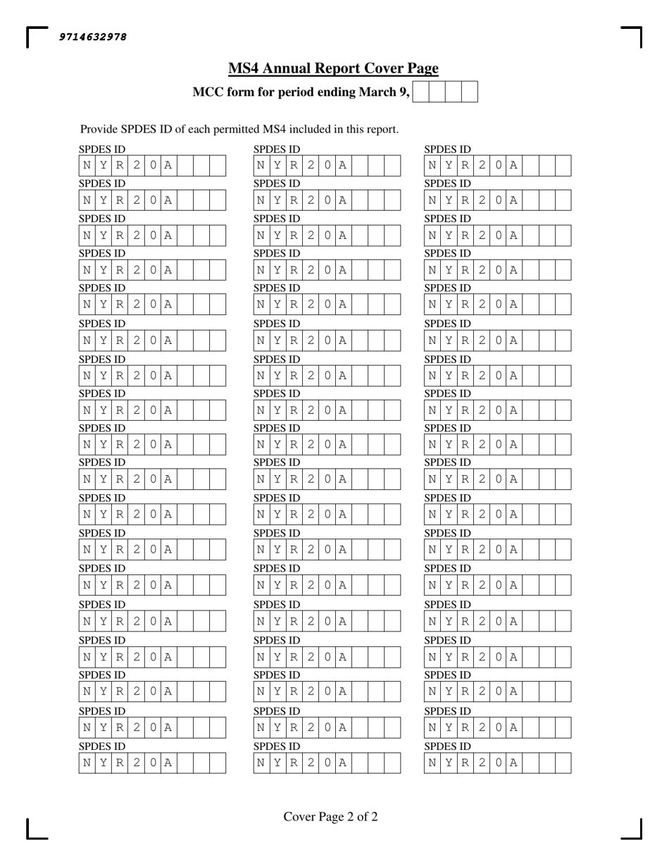 Ms4 Annual Report Form - New York, Page 2