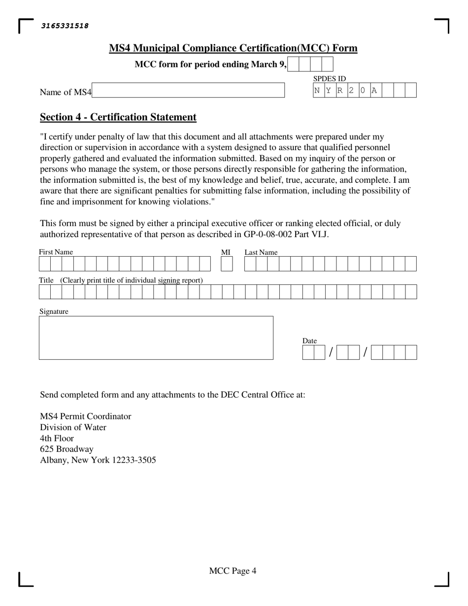 Ms4 Annual Report Form - New York, Page 6