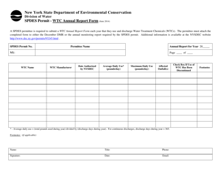 Document preview: Wtc Annual Report Form - New York
