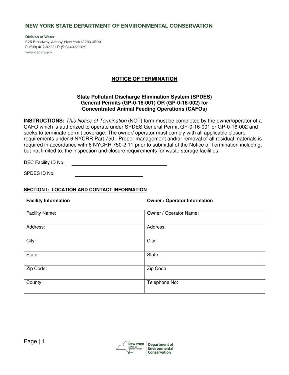 New York Notice of Termination Fill Out Sign Online and Download PDF