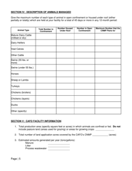 State Pollutant Discharge Elimination System (Spdes) Ecl General Permit (Gp-0-16-001) for Concentrated Animal Feeding Operations (Cafos) Notice of Intent - New York, Page 5