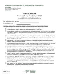 State Pollutant Discharge Elimination System (Spdes) Ecl General Permit (Gp-0-16-001) for Concentrated Animal Feeding Operations (Cafos) Change of Operation - New York