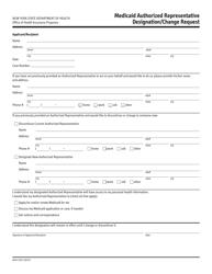 Document preview: Form DOH-5247 Medicaid Authorized Representative Designation/Change Request - New York