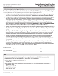 Form DOH-5068 Health-Related Legal Services Program Attestation Form - New York, Page 2