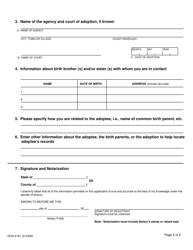 Form DOH-4181 Adoption Information Registry Biological Sibling Registration Form - New York, Page 2