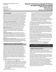 Form DOH-2794IT Application for the Uninsured Care Programs - New York (Italian)